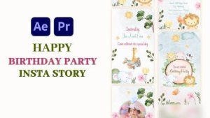 Videohive Birthday Party invitation Instagram Story I Reels Elements template preview
