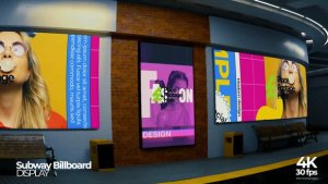 Videohive Subway Billboard Mockup Painting Style Product Promo template preview