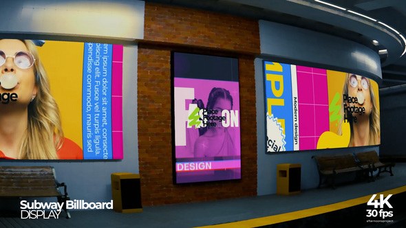 Videohive Subway Billboard Mockup Painting Style Product Promo template preview