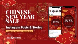 Videohive Chinese New Year Sale Instagram Ad B213 Product Promo template preview