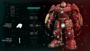 Videohive HUD UI Game Warrior Screen 04 Elements template preview