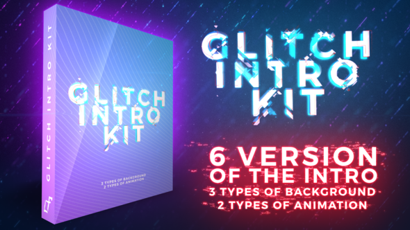 Videohive Glitch Intro Kit Logo Stings template preview