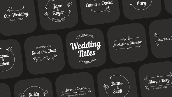 Videohive Wedding Titles 44317849 Titles template preview