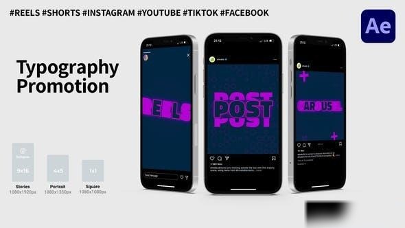Videohive Typography Promotion | Reels / Shorts / Tik Tok Openers template preview