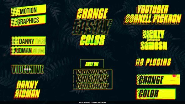 Videohive Glitch Clean Title Lower Thirds Titles template preview