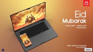Videohive Luxury Eid Mubarak Greetings Ramadan template preview