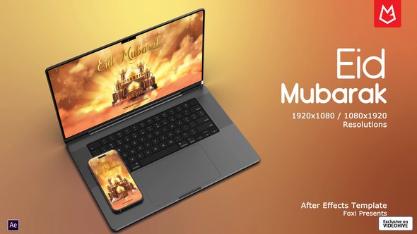 Videohive Luxury Eid Mubarak Greetings Ramadan template preview