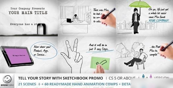 Videohive Tell Your Story With Sketchbook Promo Openers template preview