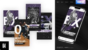 Videohive Extreme Instagram Stories Video Displays template preview