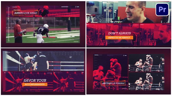 Sports Motivational Premiere Pro template preview