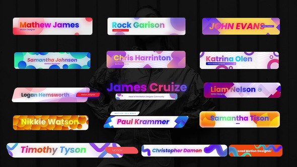Videohive Gradient Shape Lower Third Titles template preview