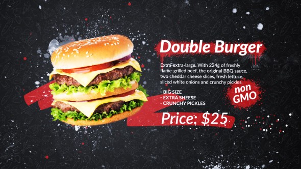 Videohive Grunge Restaurant Promo Product Promo template preview