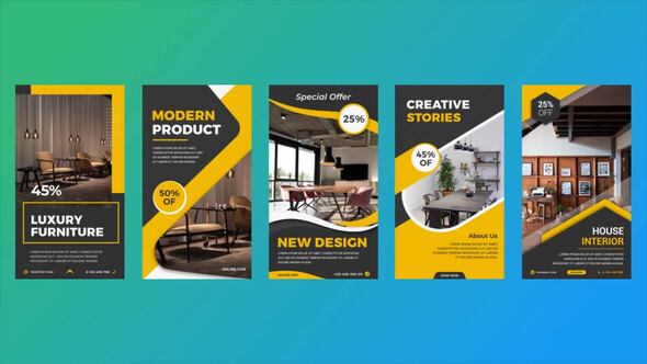 Videohive Interior Instagram Stories 52202288 Product Promo template preview