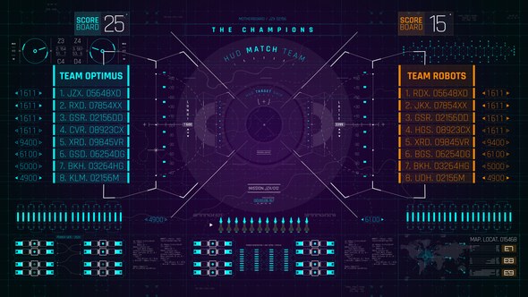 Videohive HUD PRO Match1 Elements template preview