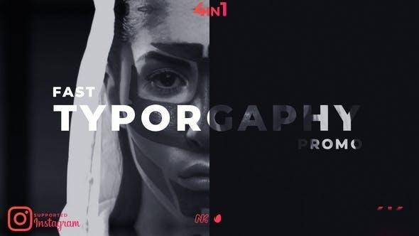 Videohive Fast Typography Promo Openers template preview