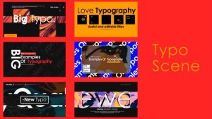 Videohive Typographic Scenes V3 Titles template preview