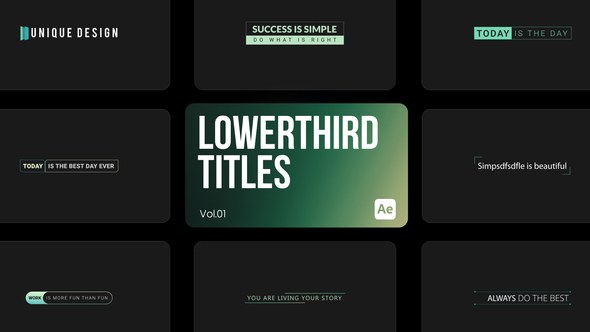 Videohive Lowerthird Titles 01 for After Effects Titles template preview
