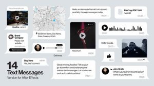 Videohive Text Messages Video Template Elements template preview