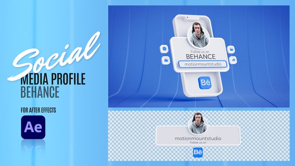 Videohive Social Media Profile - Behance 48320238 Elements template preview
