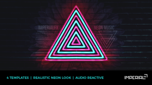 Neon Music Visualizer Audio React Video Displays template preview