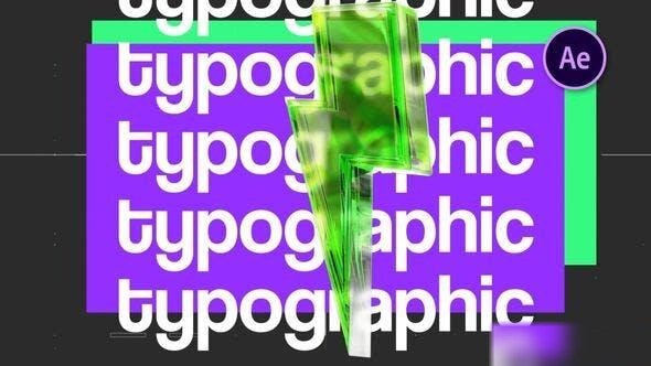 Videohive Glass Render Typographic Opener Openers template preview