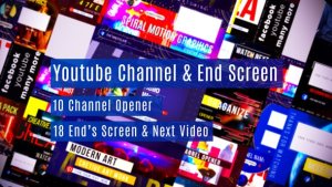 Videohive Youtube Channel & End Screen Broadcast-packages template preview