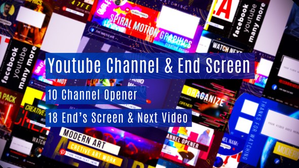 Videohive Youtube Channel & End Screen Broadcast-packages template preview