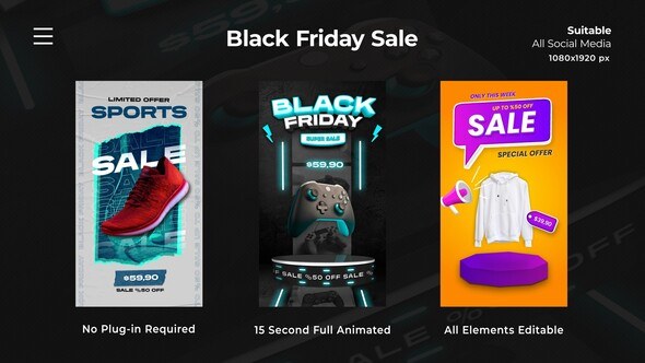 Videohive Black Friday Sale 54105939 Product Promo template preview