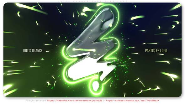 Videohive Quick Glance Particles Logo Logo Stings template preview