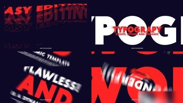 Videohive Minimal Typo Intro Openers template preview