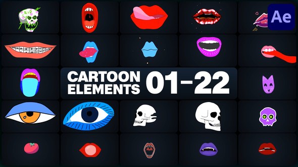 Videohive Cartoon Elements for After Effects 47674982 Elements template preview