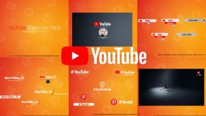 YouTube Subscribe Pack Video Displays template preview