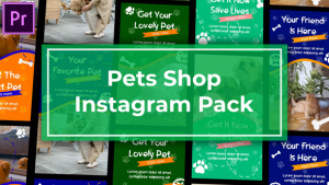 Pets Vertical Instagram Template MOGRT for Premier Pro Premiere Pro template preview