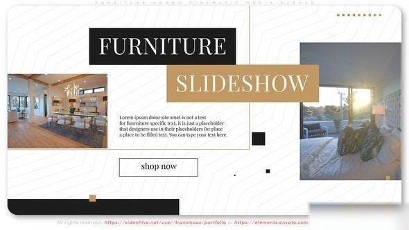 Videohive Furniture Promo Cinematic Media Opener Openers template preview