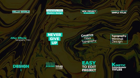 Videohive Typography Titles | AE 46215699 Titles template preview