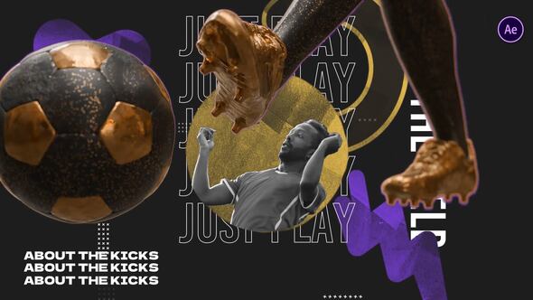 Videohive Gold & Grunge Soccer Logo Openers template preview