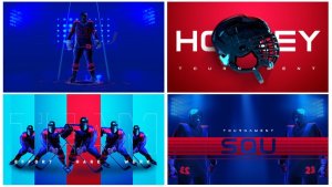 Hockey Broadcast Pack Video Displays template preview