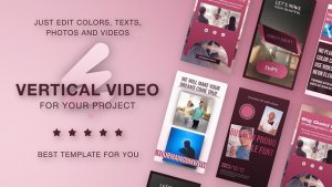 Videohive Elegant Burgundy Instagram Stories Promo Video Displays template preview