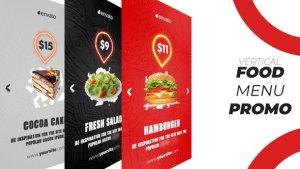 Food Menu Promo (Vertical) Video Displays template preview
