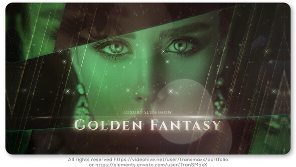 Videohive Golden Fantasy Luxury Slideshow Openers template preview