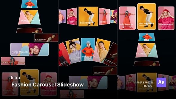 Videohive Logo Reveal - Fashion Carousel Slideshow After Effects Project Files Product Promo template preview