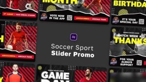 Videohive Soccer Sports Slider Promo Openers template preview