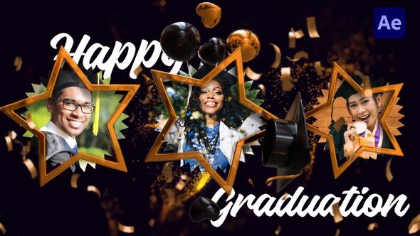 Videohive Gold Graduation Awards Intro Openers template preview