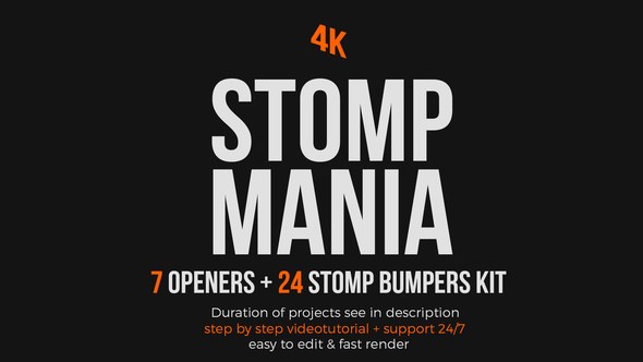 Stomp Mania Video Displays template preview