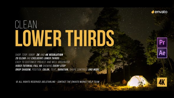 Lower Thirds 2.3 Video Displays template preview