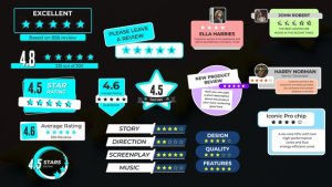 Videohive Stars Review Rating Elements template preview