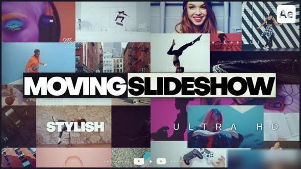Videohive Moving Sideshow Openers template preview