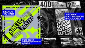 Videohive Seamless Loop Kinetic Posters V15.51 24684532 Video Displays template preview
