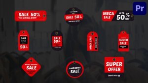 Discount Sale Titles | Premiere Pro MOGRT Premiere Pro template preview
