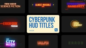 Videohive Cyberpunk HUD Titles 04 for After Effects Titles template preview